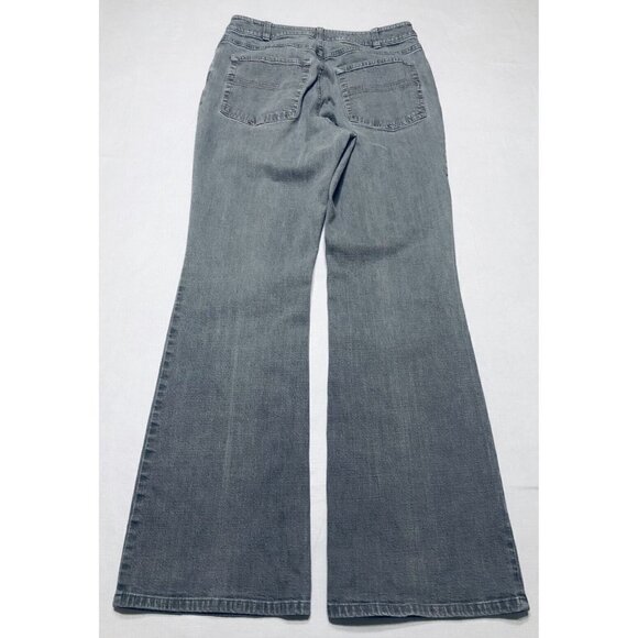 J Jill Womens Size 6 Gray Wash Bootcut Jeans Denim Distressed Stretch - Picture 4 of 8